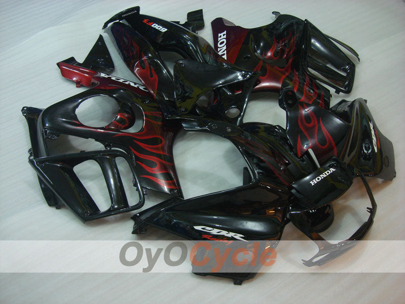 Injection Fairing kit for 97-98 CBR600F3 - Red, Black - Flame #OYO87904799 Secondary image
