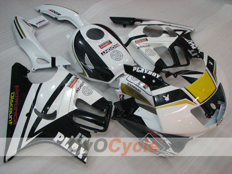 Injection Fairing kit for 95-96 CBR600F3 - White, Black - PlayBoy #OYO87904780 Main image