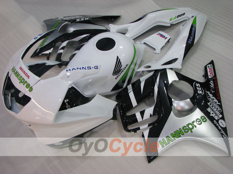 Injection Fairing kit for 97-98 CBR600F3 - White, Black - HANN Spree #OYO87904803
