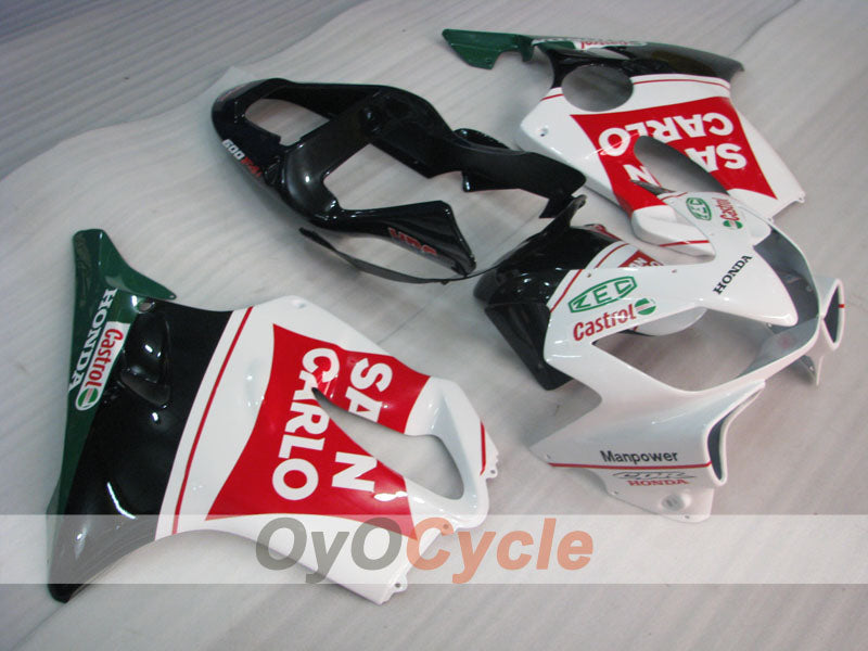 Injection Fairing kit for 01-03 CBR600F4i - Red, White - San Carlo #OYO87904861