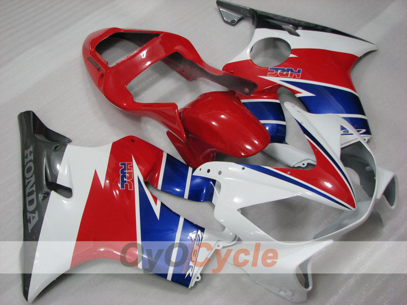 Injection Fairing kit for 01-03 CBR600F4i - Red, White - Factory Style #OYO87904862
