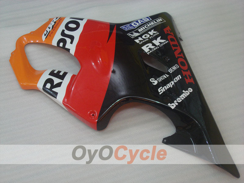 Injection Fairing kit for 01-03 CBR600F4i - Orange, Black - MICHELIN, Repsol #OYO87904871