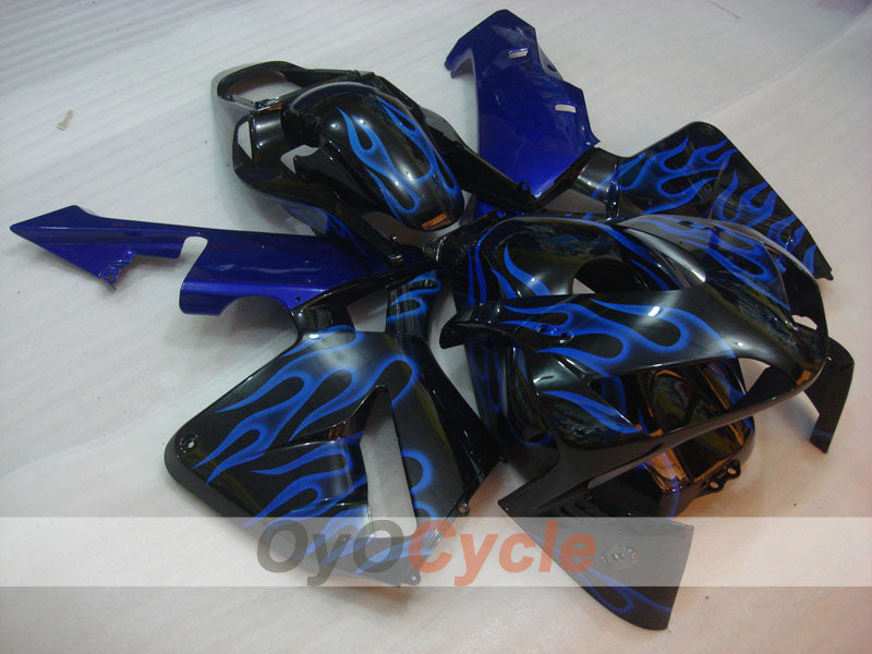 Injection Fairing kit for 03-04 CBR600RR - Blue, Black - Flame #OYO87904903 Main image