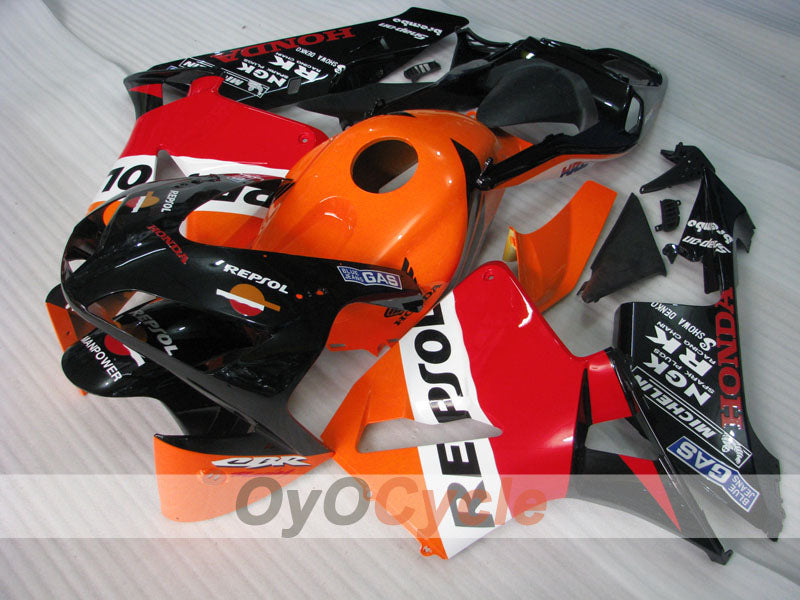 Injection Fairing kit for 03-04 CBR600RR - Orange, Black - Repsol #OYO87904910 Secondary image