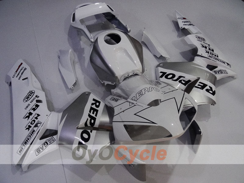Injection Fairing kit for 03-04 CBR600RR - White, Silver - Repsol #OYO87904913 Main image