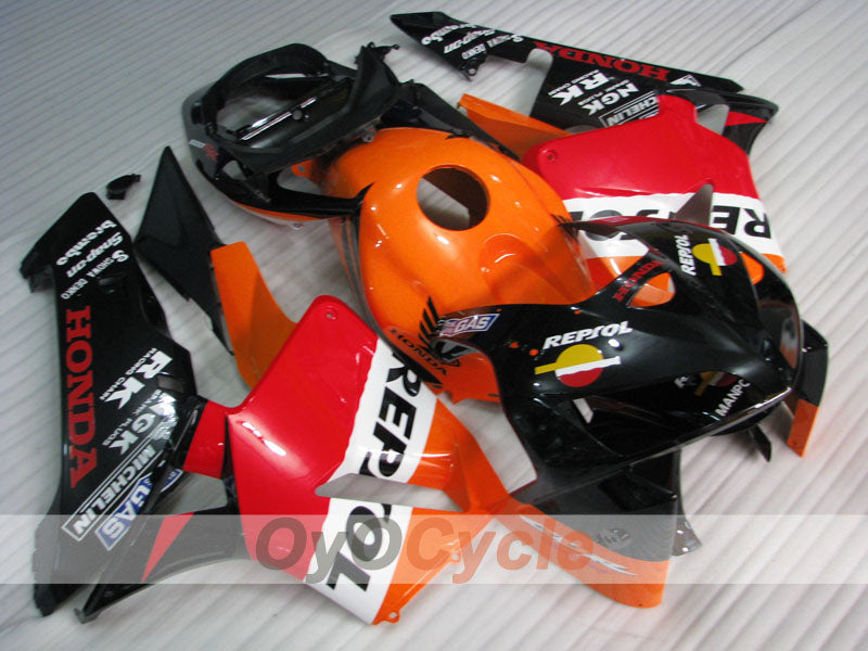 Injection Fairing kit for 05-06 CBR600RR - Orange, Black - MICHELIN, RK, Repsol #OYO87904936 Main image
