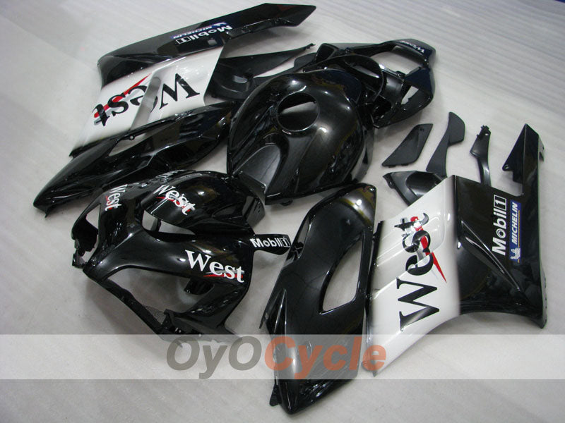 Injection Fairing kit for 04-05 CBR1000RR - White, Black - West #OYO87904970 Main image
