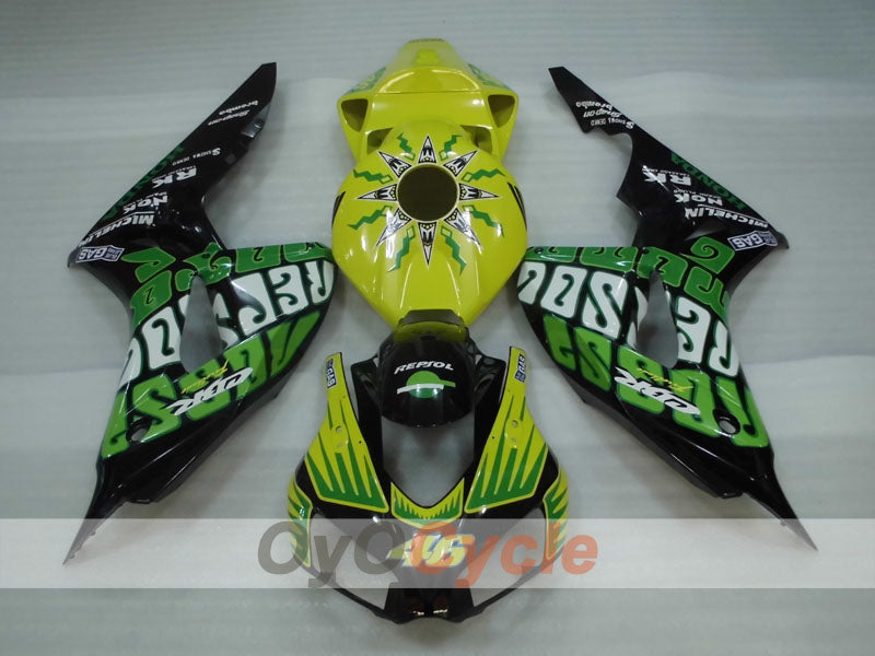 Injection Fairing kit for 06-07 CBR1000RR - Yellow, Black - Rossi #OYO87904975 Secondary image
