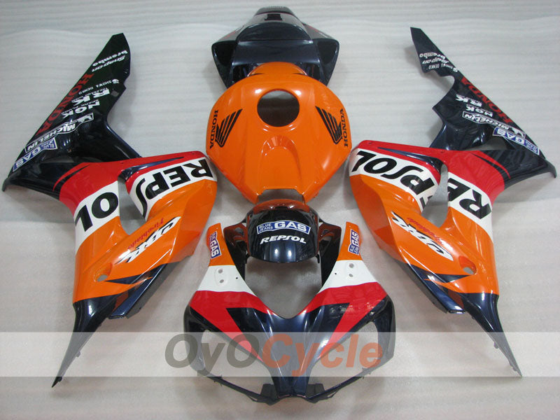 Injection Fairing kit for 06-07 CBR1000RR - Orange, Black - Repsol #OYO87904988 Main image