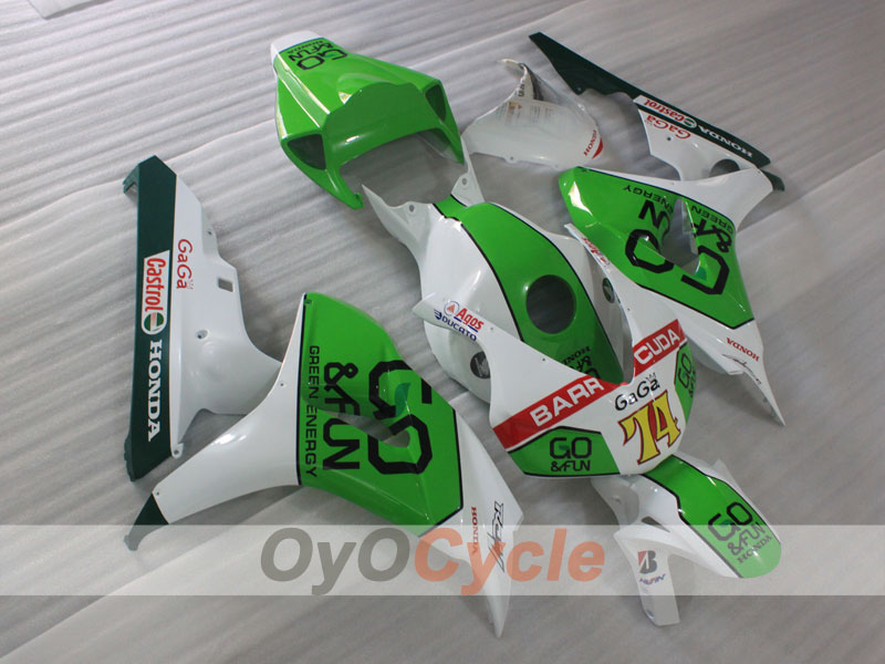 Injection Fairing kit for 06-07 CBR1000RR - Green, White - GO&FUN #OYO87904989 Main image