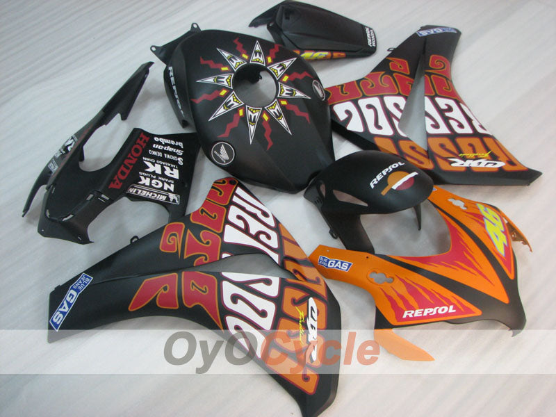 Injection Fairing kit for 08-11 CBR1000RR - Orange, Black - Rossi #OYO87905018 Secondary image