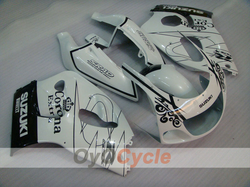 Fairing kit for 97-00 Suzuki GSXR600 - White, Black - Corona #OYO87905062 Main image