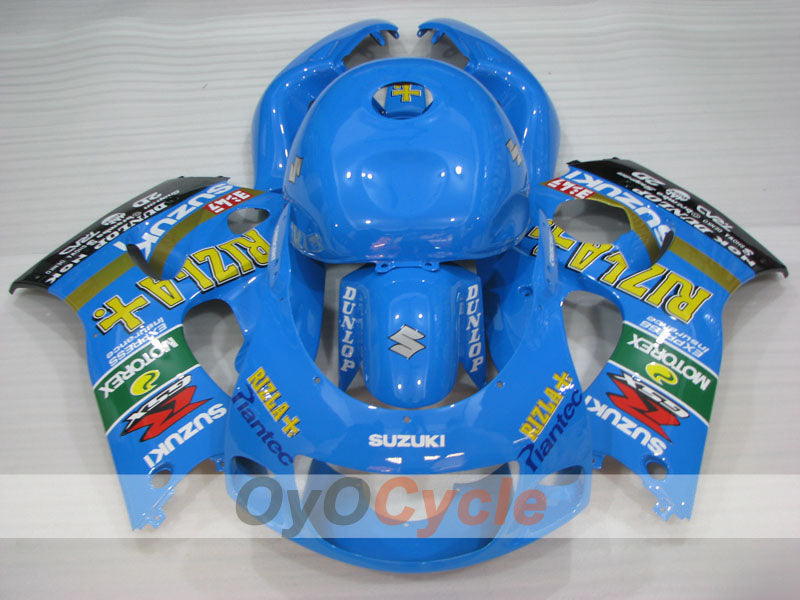 Fairing kit for 96-99 Suzuki GSXR750 - Blue, Black - MOTUL, Rizla+ #OYO87905077