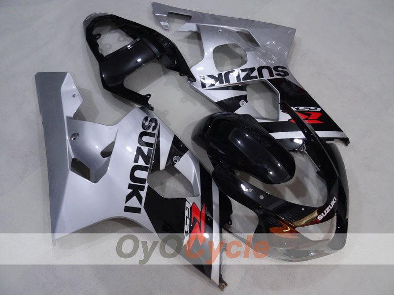 Injection Fairing kit for 04-05 GSX R750 - Black, Silver - Factory Style #OYO87905265 Main image