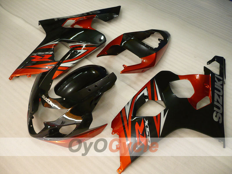 Injection Fairing kit for 04-05 GSXR600 - Orange, Black - Factory Style #OYO87905234 Main image