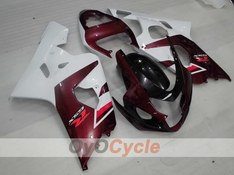 Injection Fairing kit for 04-05 GSXR600 - Red Wine Color, White - Factory Style #OYO87905238 Main image