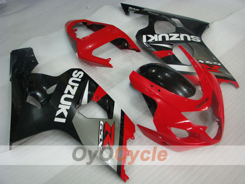 Injection Fairing kit for 04-05 GSXR600 - Red, Black - Factory Style #OYO87905260 Main image
