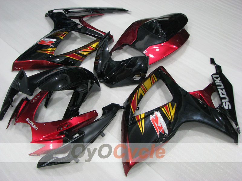 Injection Fairing kit for 06-07 GSX R750 - Red, Black - Factory Style #OYO87905339