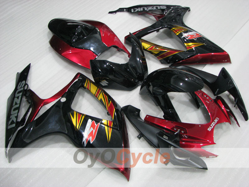 Injection Fairing kit for 06-07 GSX R750 - Red, Black - Factory Style #OYO87905339 Main image