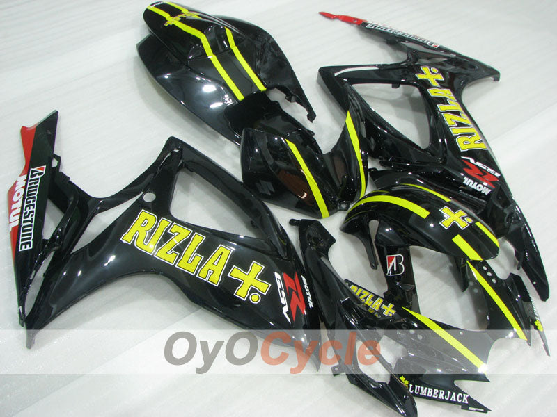 Injection Fairing kit for 06-07 GSX R600 - Yellow, Black - Rizla+ #OYO87905303 Secondary image