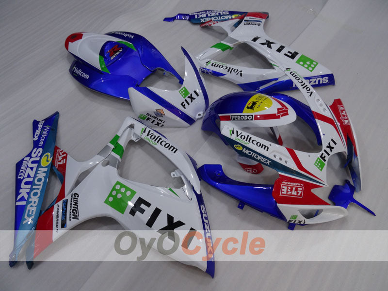 Injection Fairing kit for 06-07 GSX R750 - Blue, White - FIXI #OYO87905341 Main image