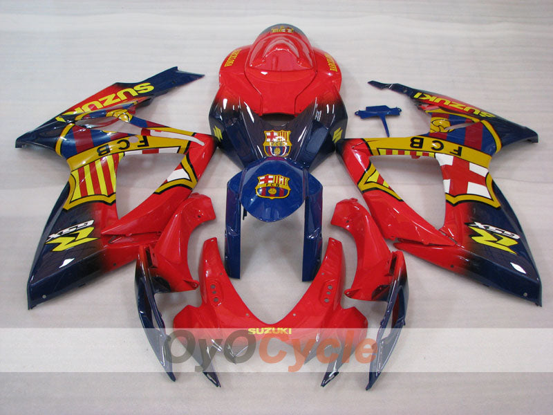 Injection Fairing kit for 06-07 GSX R750 - Red, Black - FCB #OYO87905342 Secondary image