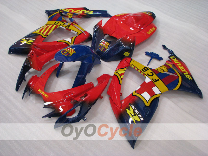 Injection Fairing kit for 06-07 GSX R750 - Red, Black - FCB #OYO87905342 Main image