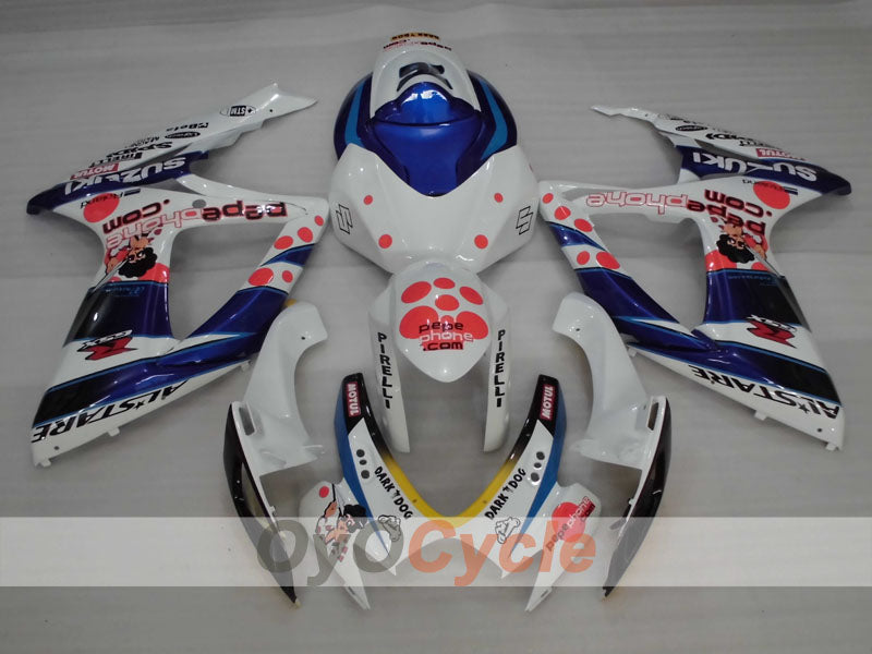 Injection Fairing kit for 06-07 GSX R600 - Blue, White - MOTUL #OYO87905315 Secondary image
