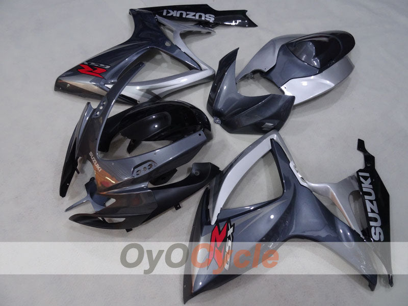 Injection Fairing kit for 06-07 GSX R600 - Black, Grey - Factory Style #OYO87905328 Main image