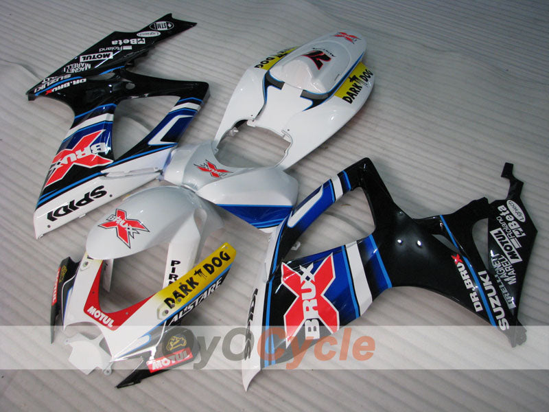 Injection Fairing kit for 06-07 GSX R600 - White, Black - Dark Dog #OYO87905332 Secondary image