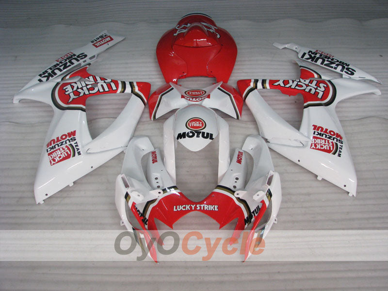 Injection Fairing kit for 06-07 GSX R750 - Red, White - Lucky Strike #OYO87905375 Secondary image