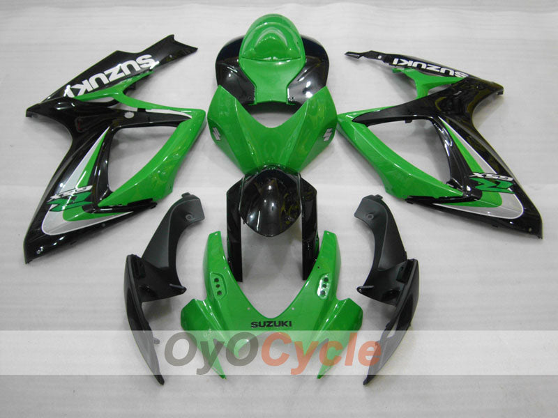 Injection Fairing kit for 06-07 GSX R600 - Green, Black - Factory Style #OYO87905337