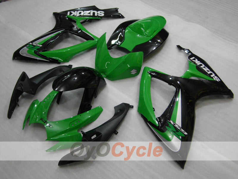Injection Fairing kit for 06-07 GSX R600 - Green, Black - Factory Style #OYO87905337