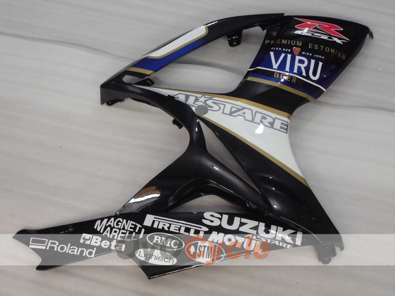 Injection Fairing kit for 06-07 GSX R600 - White, Black - MOTUL, VIRU #OYO87905338