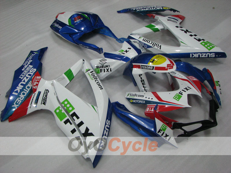 Injection Fairing kit for 08-10 GSX R750 - Blue, White - FIXI #OYO87905422 Secondary image