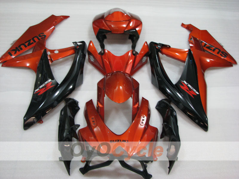 Injection Fairing kit for 08-10 GSX R600 - Orange, Black - Factory Style #OYO87905381 Main image