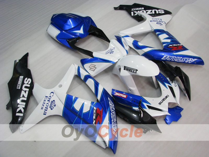 Injection Fairing kit for 08-10 GSX R750 - Blue, White - Corona #OYO87905429 Main image