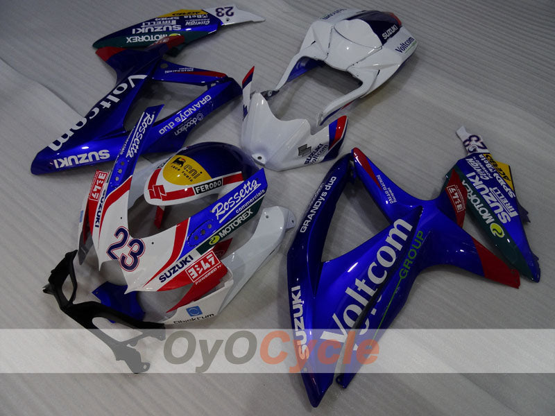 Injection Fairing kit for 08-10 GSX R600 - Blue, White - VIRU #OYO87905399 Secondary image