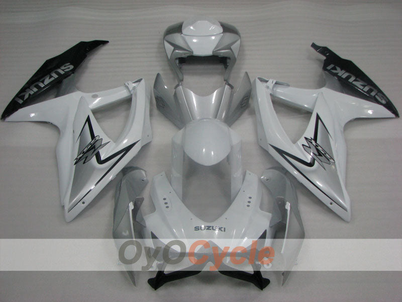 Injection Fairing kit for 08-10 GSX R750 - White, Grey - Factory Style #OYO87905451