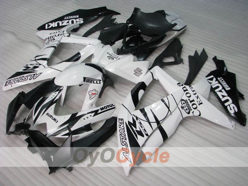 Injection Fairing kit for 08-10 GSX R600 - White, Black - Corona #OYO87905411