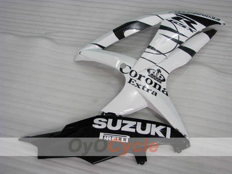Injection Fairing kit for 08-10 GSX R600 - White, Black - Corona #OYO87905411