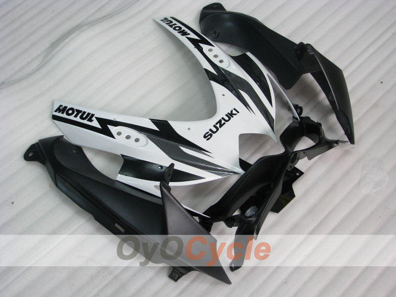 Injection Fairing kit for 08-10 GSX R600 - White, Black - Corona #OYO87905411
