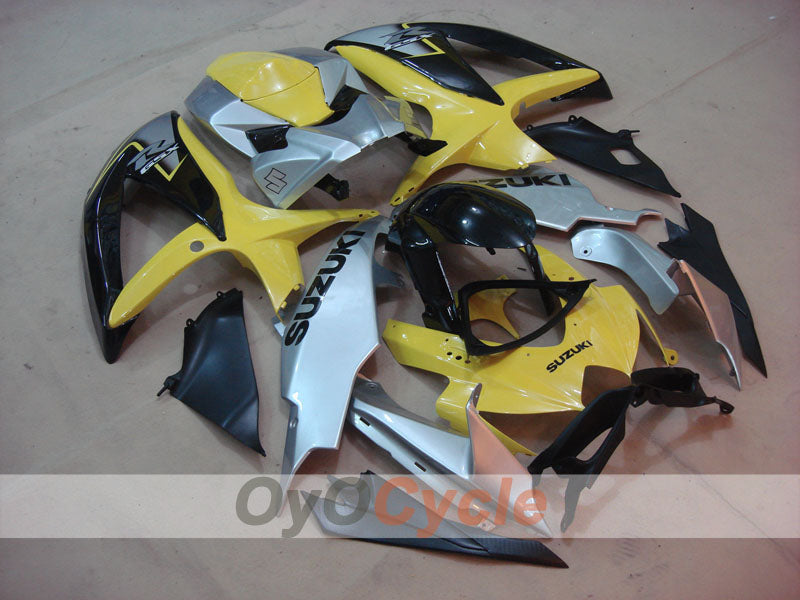 Injection Fairing kit for 08-10 GSX R600 - Yellow, Black - Factory Style #OYO87905417 Main image