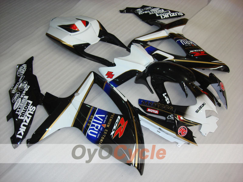 Injection Fairing kit for 08-10 GSX R750 - White, Black - Rizla+ #OYO87905462 Main image