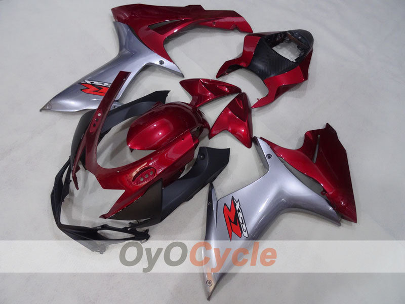 Injection Fairing kit for 11-26 GSX R750 - Red, Silver - Factory Style #OYO87905486 Main image