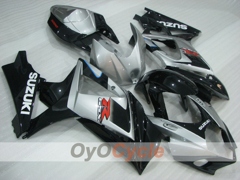 Injection Fairing kit for 07-08 GSX R1000 - Black, Silver - Factory Style #OYO87905537 Main image