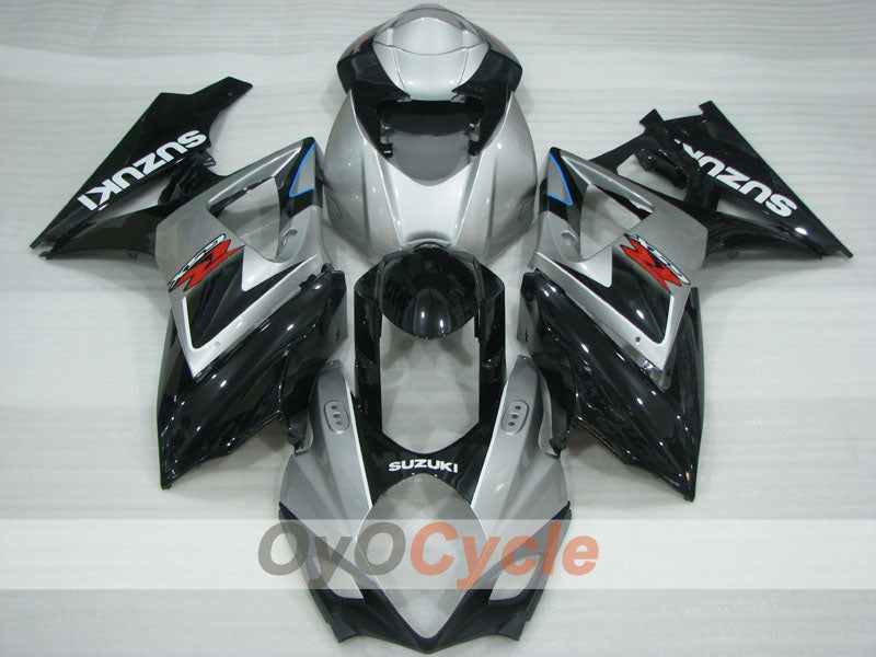 Injection Fairing kit for 07-08 GSX R1000 - Black, Silver - Factory Style #OYO87905537 Secondary image