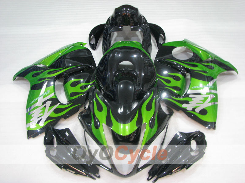 Injection Fairing kit for 08-20 GSXR1300 Hayabusa - Green, Black - Flame #OYO87905584 Secondary image