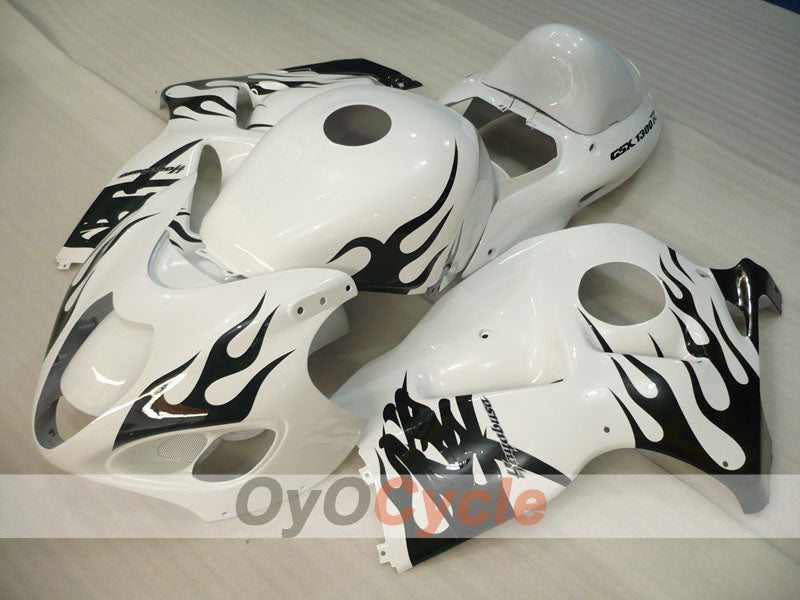 Injection Fairing kit for 99-07 GSXR1300 Hayabusa - White, Black - Flame #OYO87905607