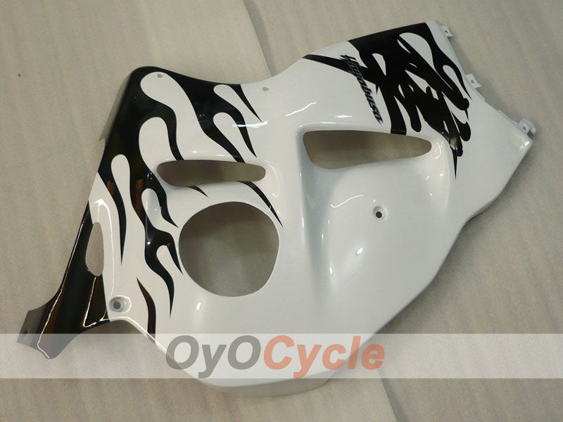 Injection Fairing kit for 99-07 GSXR1300 Hayabusa - White, Black - Flame #OYO87905607
